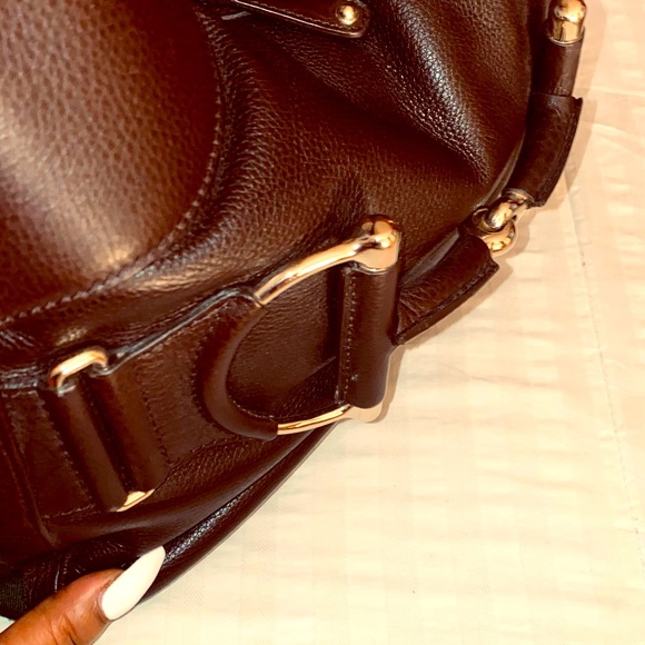 NEW GUCCI LEATHER GG HORSE-BIT SIGNATURE TRIM HOBO!!! BUY IT! 🔥 - Picture 13 of 16